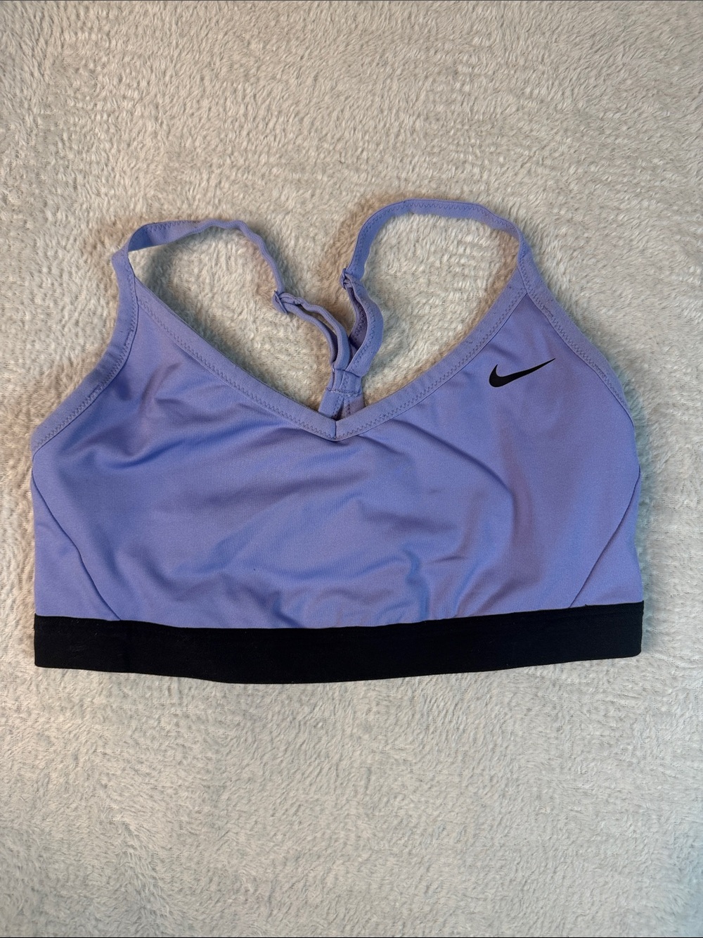 Nike Lavender Sports Bra with Black Band - Racerback Support